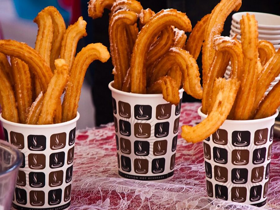 Churros in paper cups