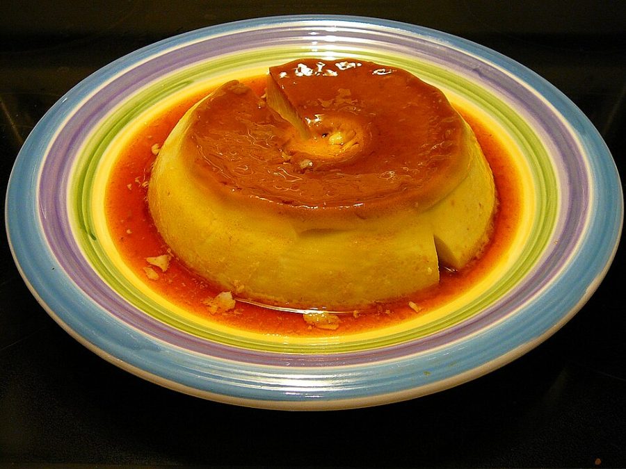 Flan turned out, caramel pooling