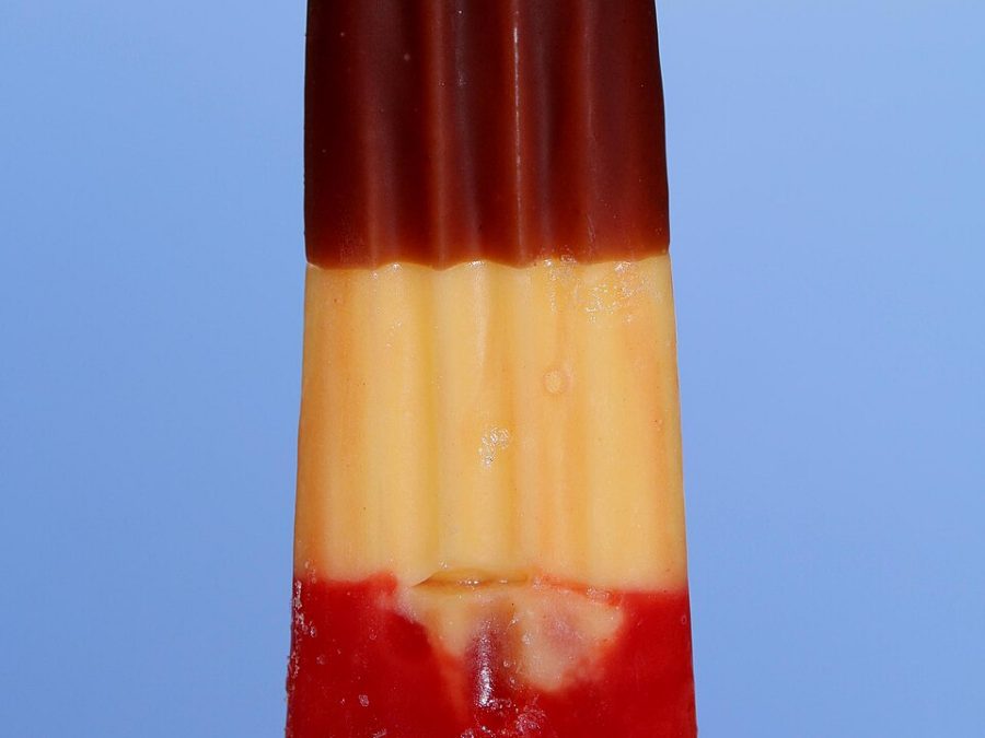 A fruit paleta, mango and chilli